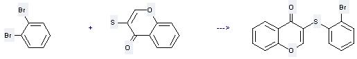 1,2-Dibromobenzene can be used to produce 3-(2-Bromophenylthio)-4H-[1]benzopyran-4-on by heating